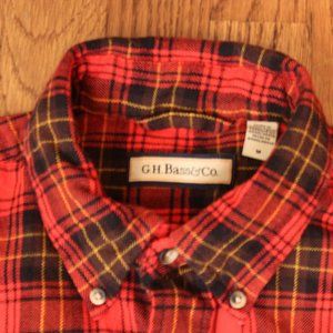 GH Bass & Co. Red/Blk Flannel shirt M